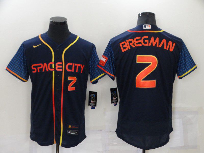 Men Houston Astros #2 Bregman Blue City Edition Elite Nike 2022 MLB Jerseys